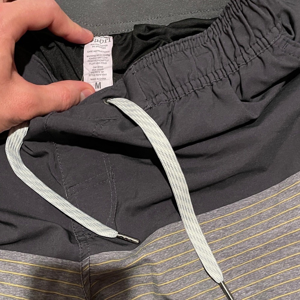 Vuori Black and Gray Striped Shorts - Picture 4 of 4